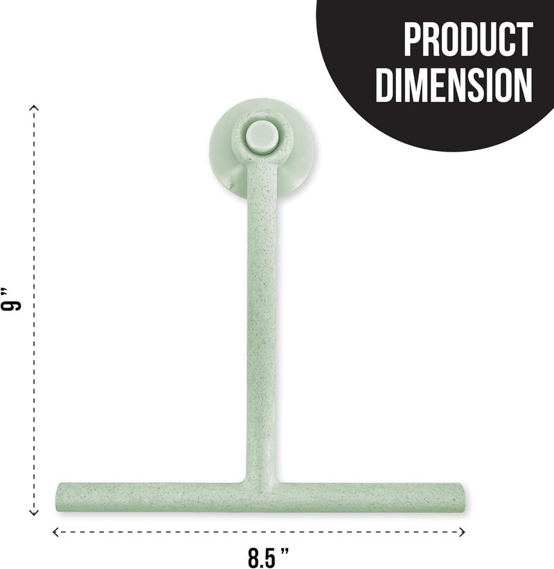 Splash Home Jasmine Eco-Friendly Shower Squeegee, Green - Image 3